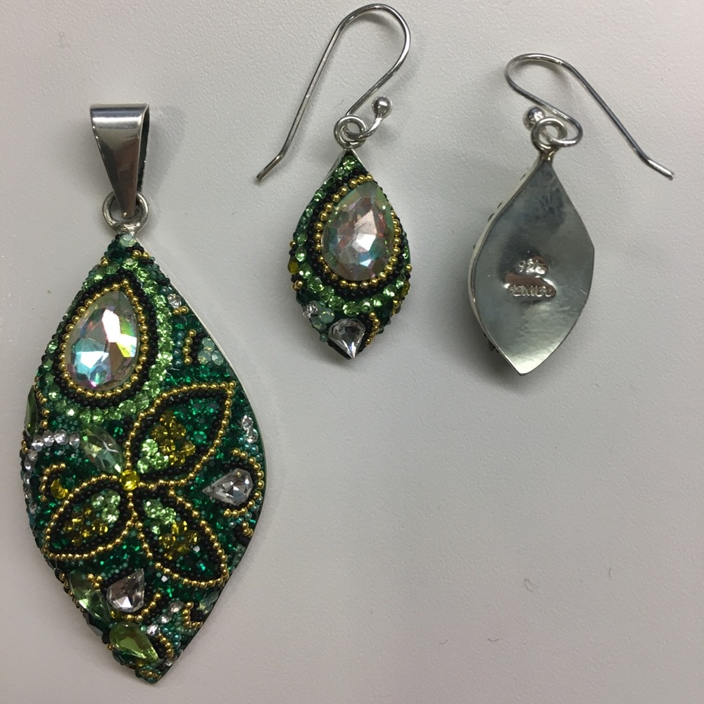 Sterling silver 925 Handmade Earring And Pendant